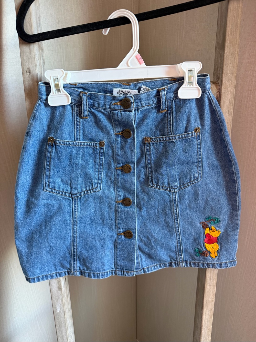 Vintage 90’s Winnie the Pooh denim skirt